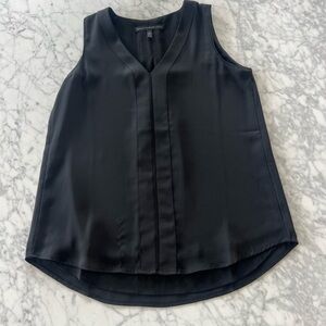 White House Black Market V-Neck Black Blouse